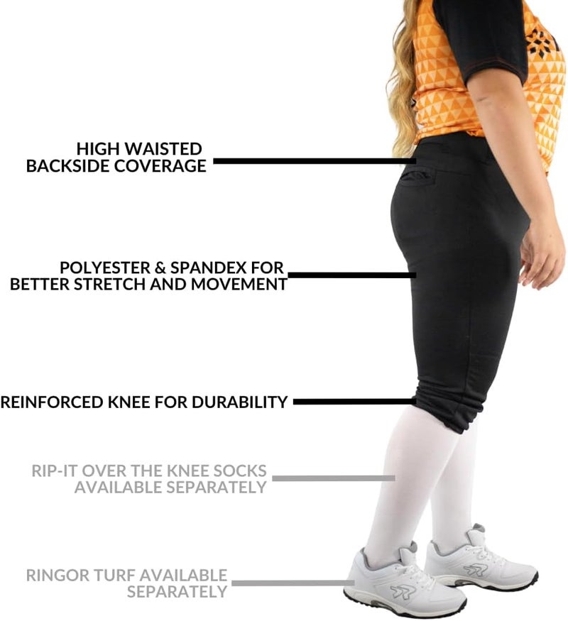 RIP-IT Women's Revolution Softball Pants - Curvy Cut - Sizes XS-XXL - Image 4